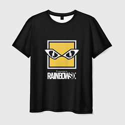 Мужская футболка Rainbow six 6 logo games