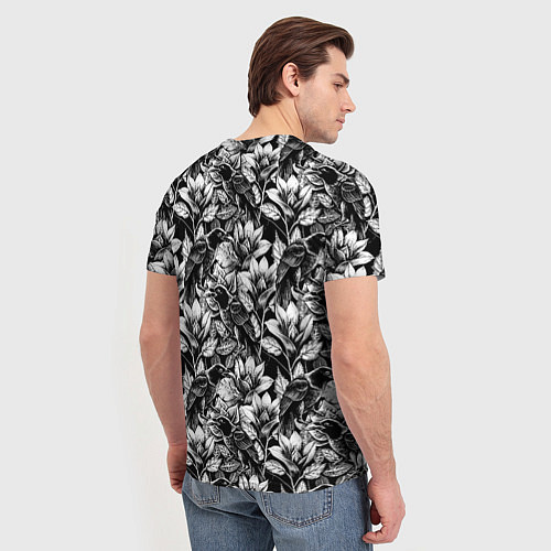 Мужская футболка Вороны в цветах / 3D-принт – фото 4