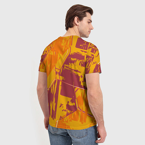 Мужская футболка Яркий абстрактный паттерн для спорта / 3D-принт – фото 4