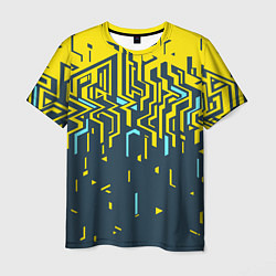 Мужская футболка Яркий абстрактный геометрический рисунок для спорт