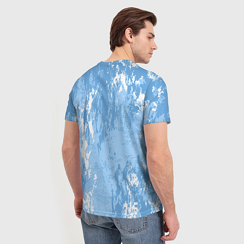 Мужская футболка Абстракция волн прибоя / 3D-принт – фото 4