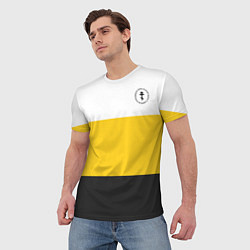 Футболка мужская За веру царя и святую триединую Русь Крест на узор, цвет: 3D-принт — фото 2