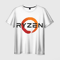 Мужская футболка AMD ryzen logo white