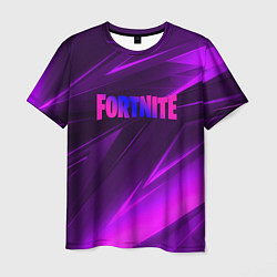 Мужская футболка Fortnite neon stripes angles logo