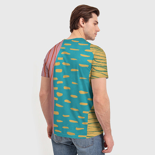 Мужская футболка Абстрактный пейзаж / 3D-принт – фото 4