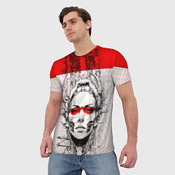 Футболка мужская Футуристичная женщина-андроид, цвет: 3D-принт — фото 2