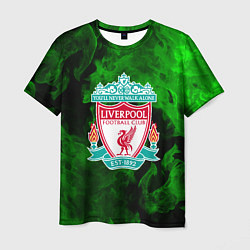 Мужская футболка Liverpool green fire