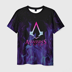 Футболка мужская Assassins Creed flame, цвет: 3D-принт