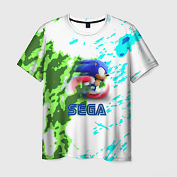 Мужская футболка Sonic sega game