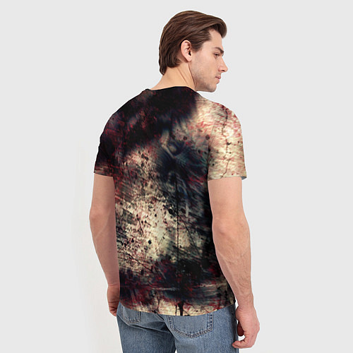 Мужская футболка Мокрая бумага ретро гранж текстура грязная / 3D-принт – фото 4