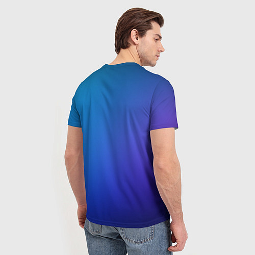 Мужская футболка Градиент небесных цветов / 3D-принт – фото 4