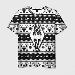 Мужская футболка The Elder Scrolls winter deer pattern
