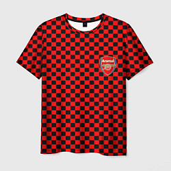 Мужская футболка Arsenal текстура клетка
