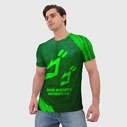 Футболка мужская JoJo Bizarre Adventure - green gradient, цвет: 3D-принт — фото 2