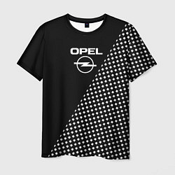 Мужская футболка Opel чёрно-белый шахматка