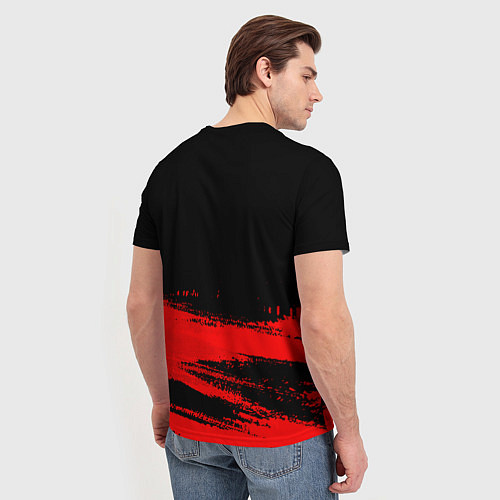 Мужская футболка Black Sabbath - red gradient посередине / 3D-принт – фото 4