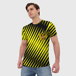 Футболка мужская Герб РФ абстракция, цвет: 3D-принт — фото 2