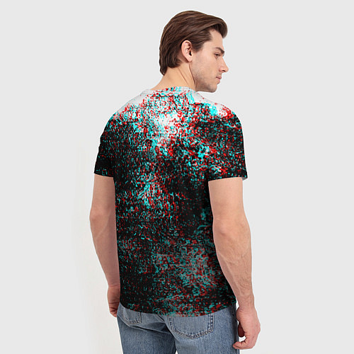 Мужская футболка Dead by daylight краски глитч / 3D-принт – фото 4