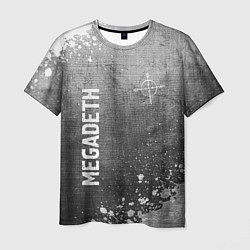 Мужская футболка Megadeth - grey gradient вертикально
