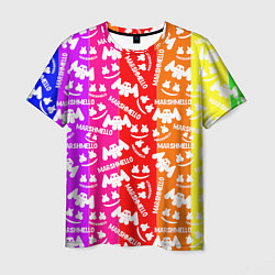 Мужская футболка Marshmello rainbow