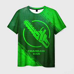 Мужская футболка Chainsaw Man - green gradient