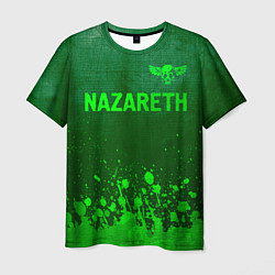 Мужская футболка Nazareth - green gradient посередине