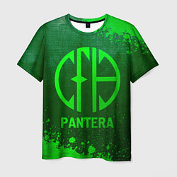 Мужская футболка Pantera - green gradient