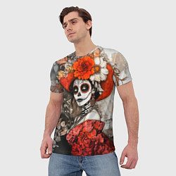 Футболка мужская Катрина в красном, цвет: 3D-принт — фото 2