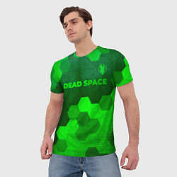 Футболка мужская Dead Space - green gradient посередине, цвет: 3D-принт — фото 2