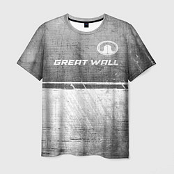 Мужская футболка Great Wall - grey gradient посередине