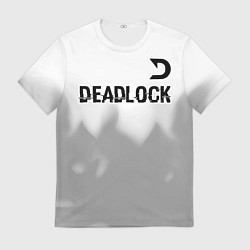 Мужская футболка Deadlock glitch на светлом фоне посередине