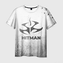 Мужская футболка Hitman - white gradient