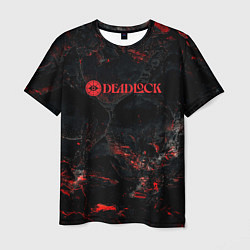 Мужская футболка Deadlock logo red texture