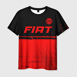 Мужская футболка Fiat - red gradient посередине