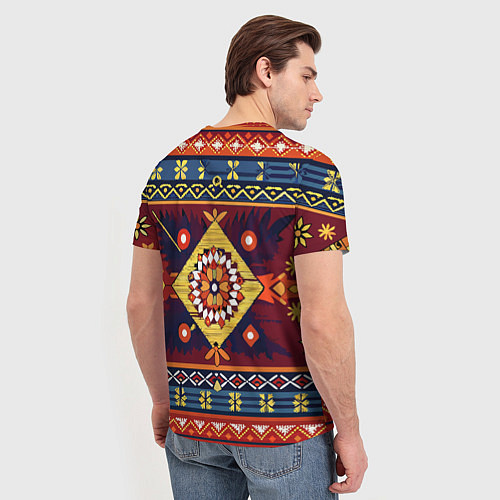 Мужская футболка Стиль советского ковра узоры и орнамент / 3D-принт – фото 4