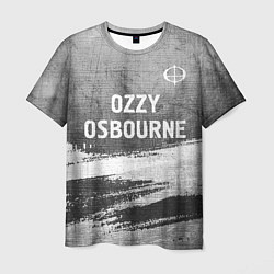 Мужская футболка Ozzy Osbourne - grey gradient посередине