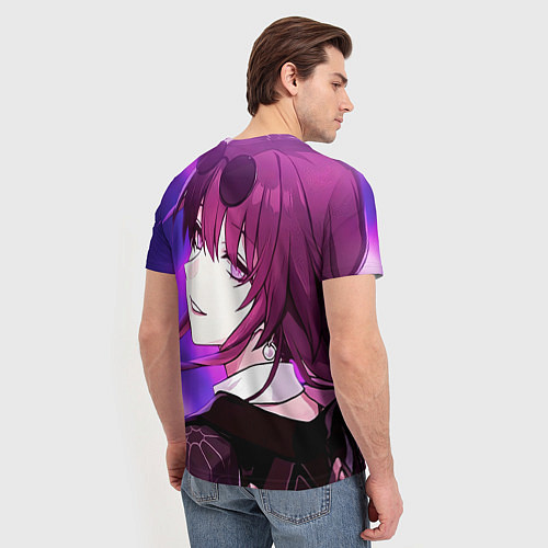 Мужская футболка Honkai Star Rail Kafka violet light / 3D-принт – фото 4