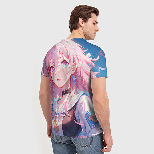 Мужская футболка Honkai Star Rail March 7th beauty / 3D-принт – фото 4