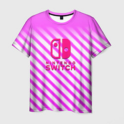 Мужская футболка Nintendo pink line