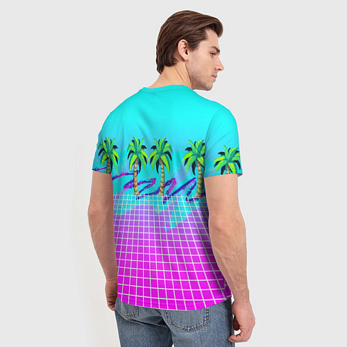 Мужская футболка Vice city tropic collection / 3D-принт – фото 4