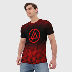 Футболка мужская Linkin Park red poly, цвет: 3D-принт — фото 2