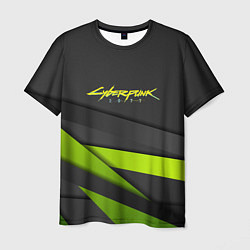 Мужская футболка Cyberpunk 2077 stripes line