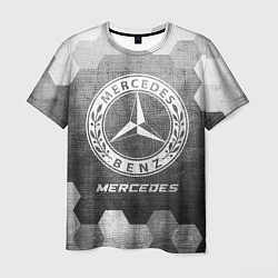 Мужская футболка Mercedes - grey gradient