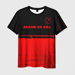 Мужская футболка Akame ga Kill - red gradient посередине