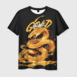 Мужская футболка Gold snake