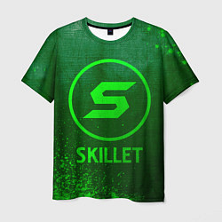 Футболка мужская Skillet - green gradient, цвет: 3D-принт