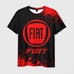 Мужская футболка Fiat - red gradient