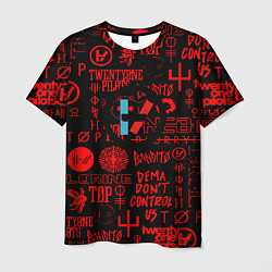 Мужская футболка Twenty one pilots pattern rock steel