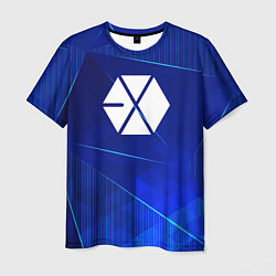 Футболка мужская Exo blue poly, цвет: 3D-принт