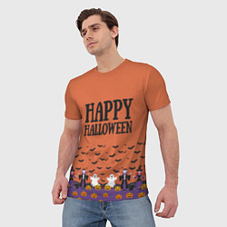 Футболка мужская Happy Halloween pattern, цвет: 3D-принт — фото 2